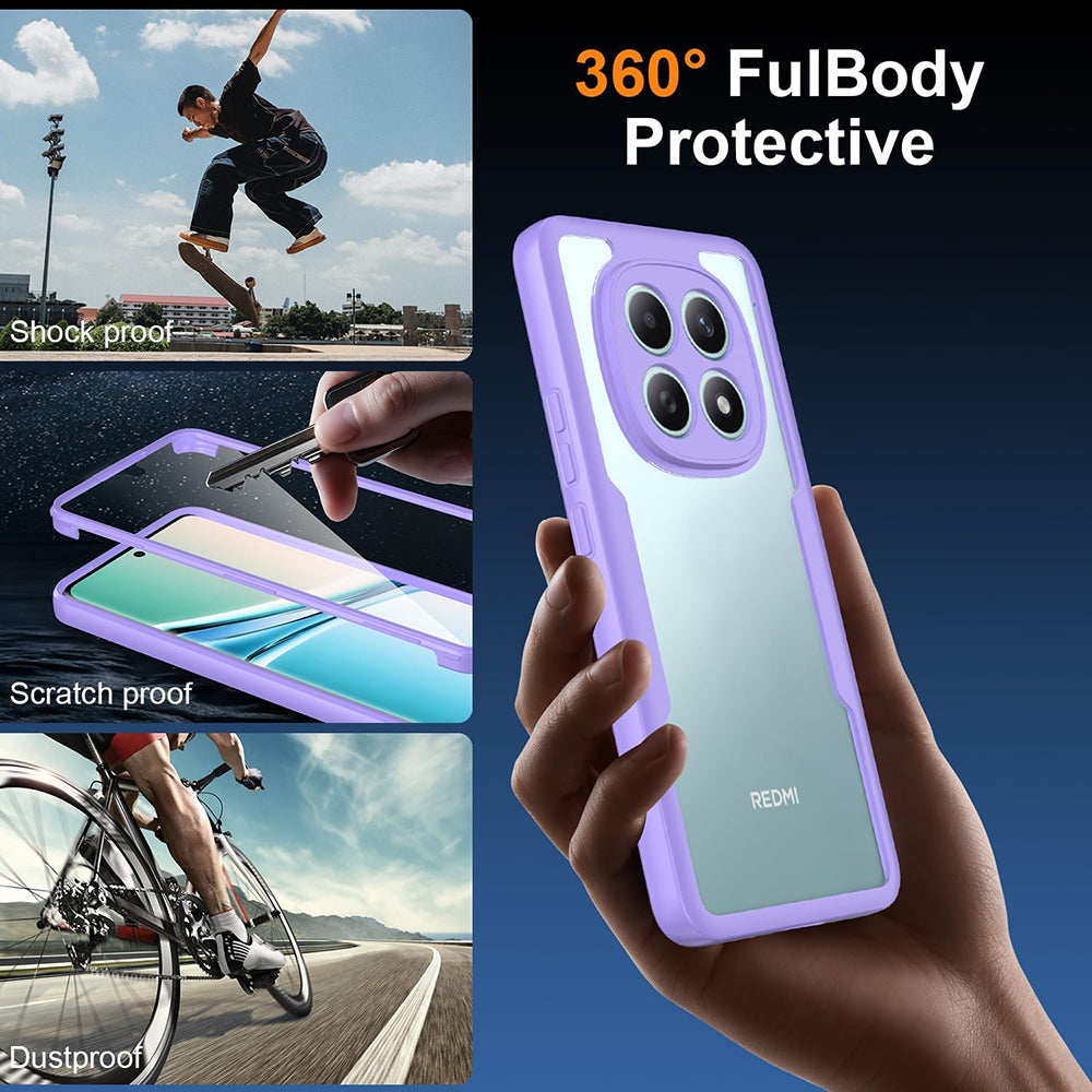 Custodia per Xiaomi Poco M8 / Redmi Note 15 5G, Techsuit, ColorVerse 360, Viola