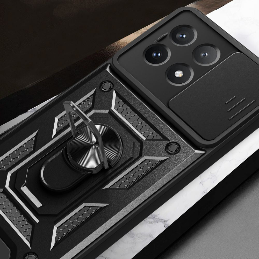 Custodia per Xiaomi Poco X6 Pro, Techsuit, CamShield, Nera
