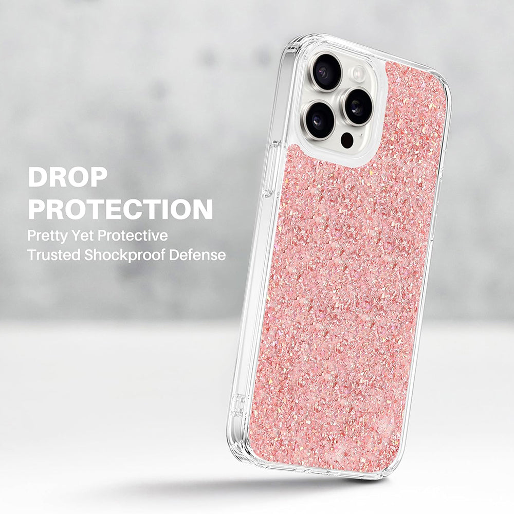 Custodia per Xiaomi Poco X6 Pro, Techsuit, Sparkly Glitter, Bianca