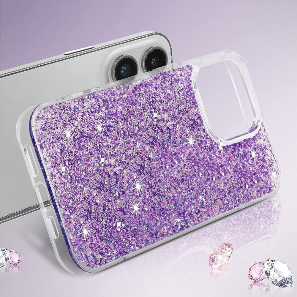 Custodia per Xiaomi Poco X6 Pro, Techsuit, Sparkly Glitter, Blu