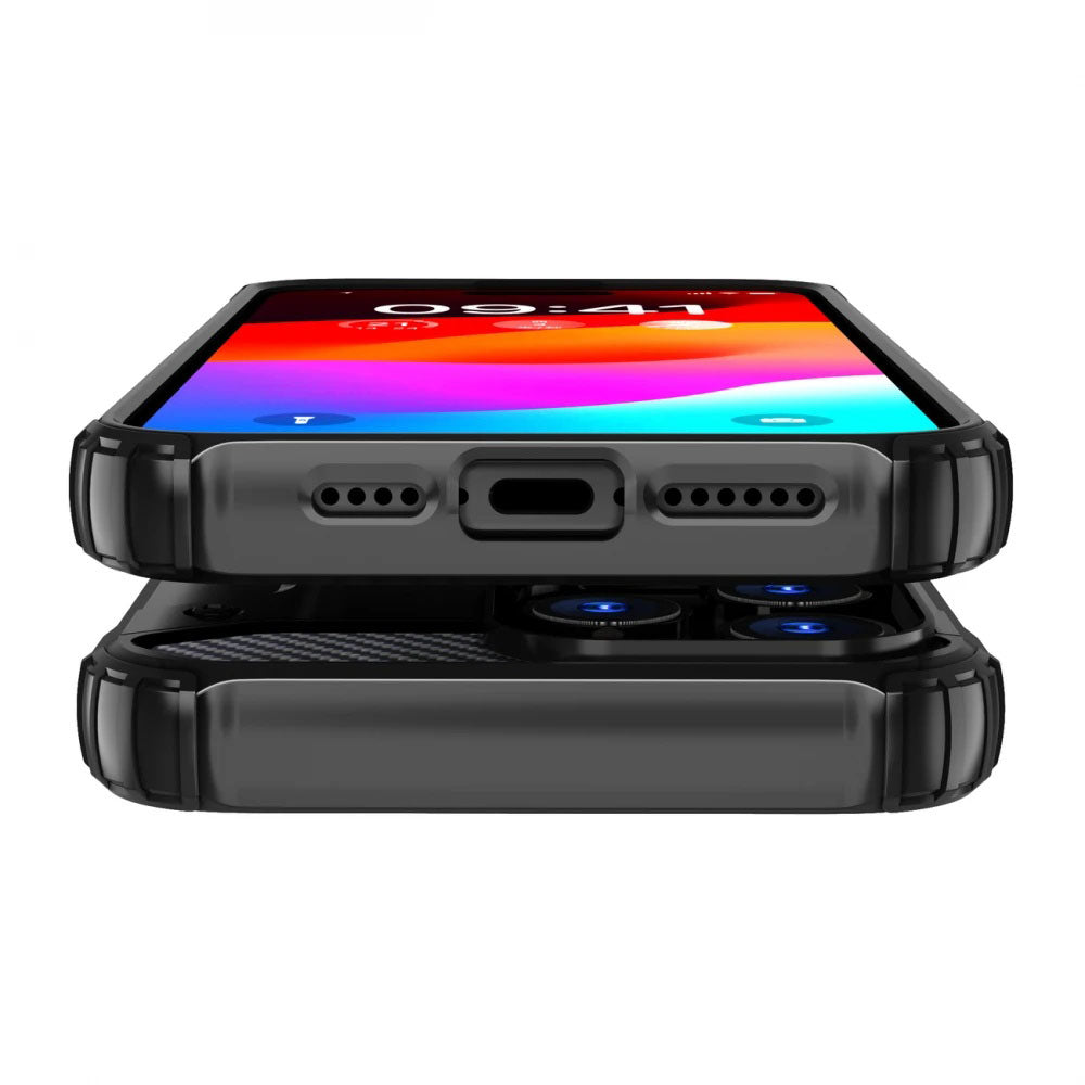 Custodia per Xiaomi Poco X7 / Note 14 Pro 5G, Techsuit, Hybrid Armor, Nera