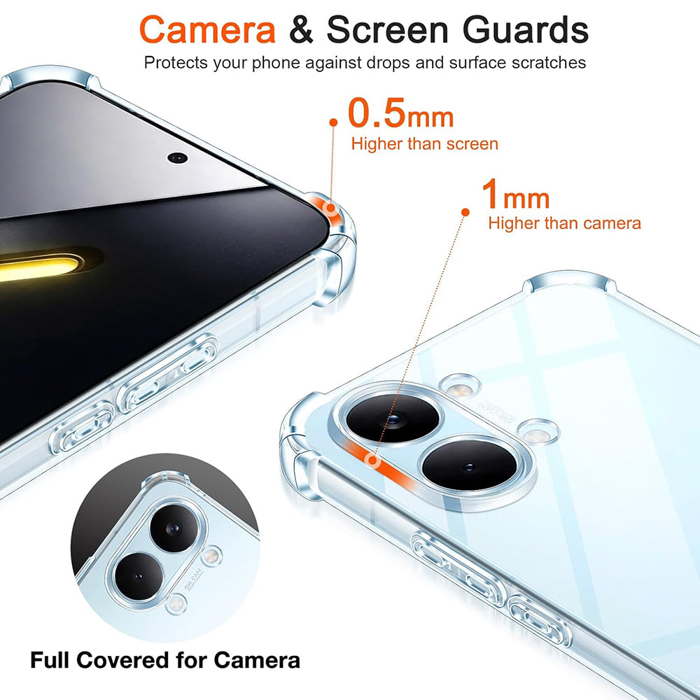 Custodia per Xiaomi Poco X8 Pro Max, Techsuit, Shockproof Clear, Trasparente