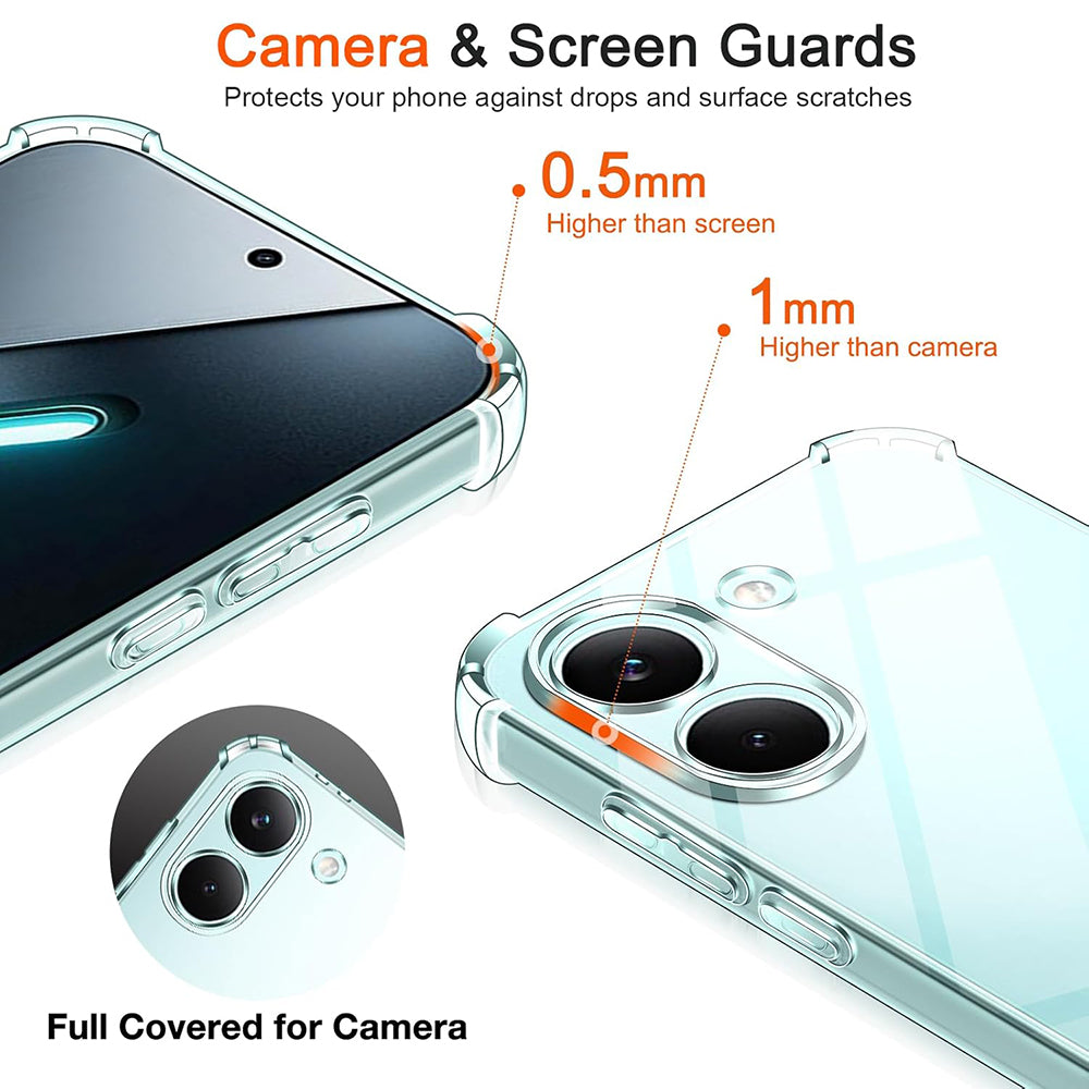 Custodia per Xiaomi Poco X8 Pro, Techsuit, Shockproof Clear, Trasparente