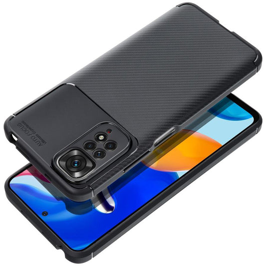 Custodia per Xiaomi Poco C65 / Redmi 13C, OEM, Carbon Premium, Nera