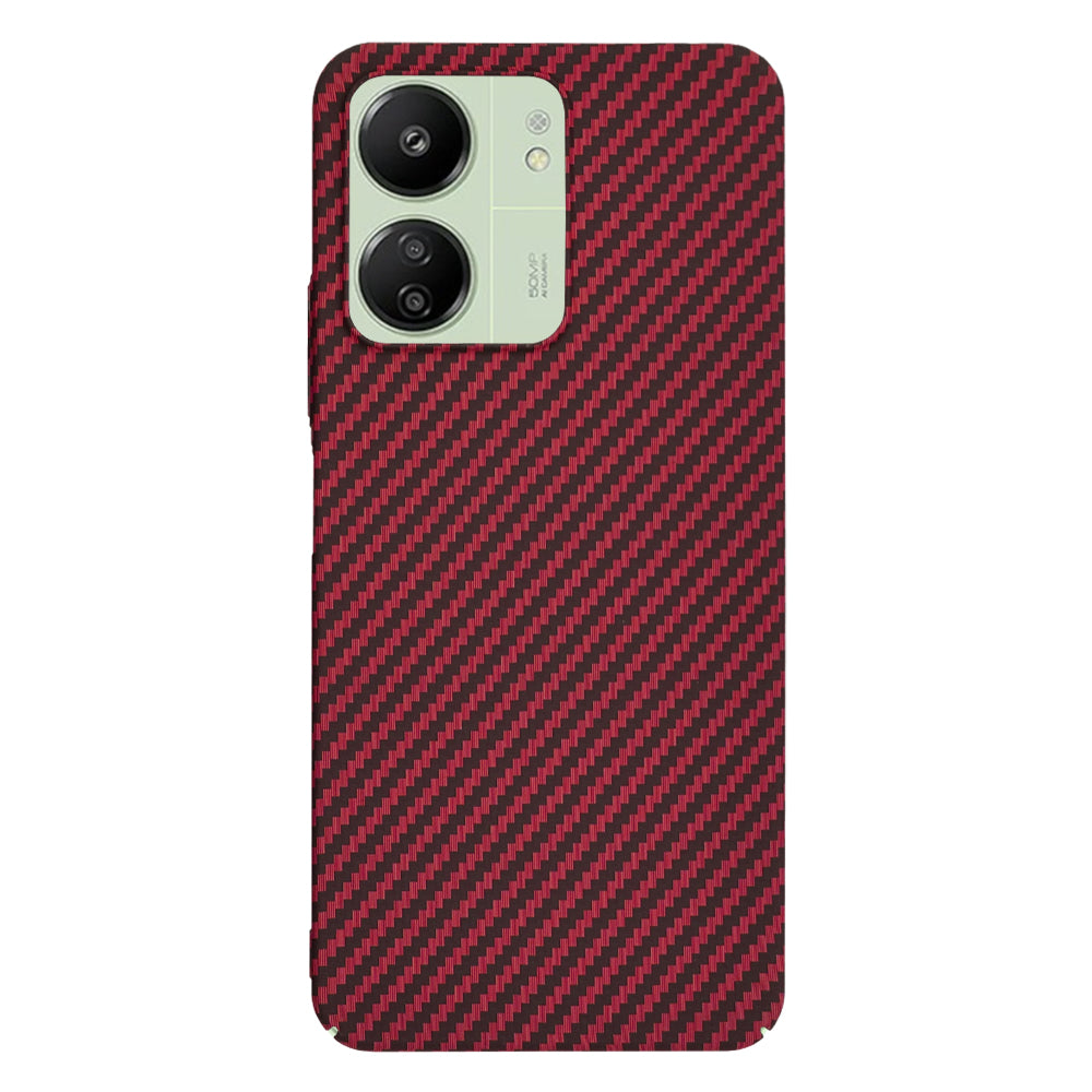 Custodia per Xiaomi Redmi 13C 5G / 13C / Poco C65, Techsuit, Carbonite FiberShell, Rossa