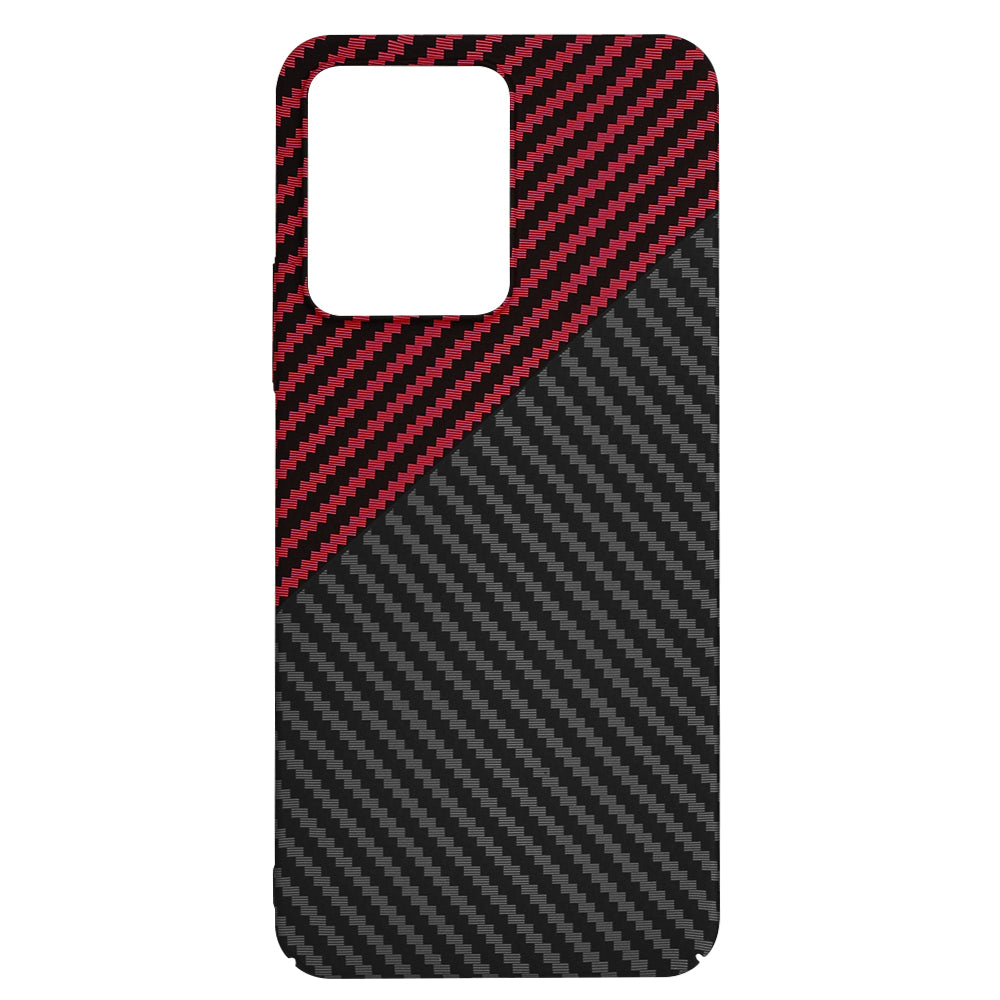 Custodia per Xiaomi Redmi 13C 5G / 13C / Poco C65, Techsuit, Carbonite FiberShell, Nero Rosso
