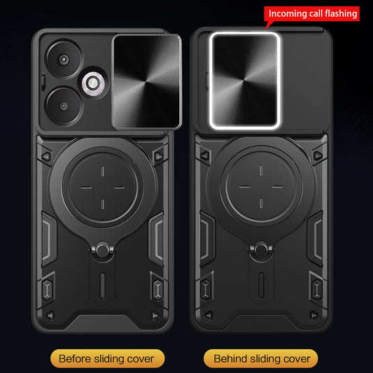 Custodia per Xiaomi Redmi 13C 5G, Techsuit, CamGuard Pro, Rosa Dorato