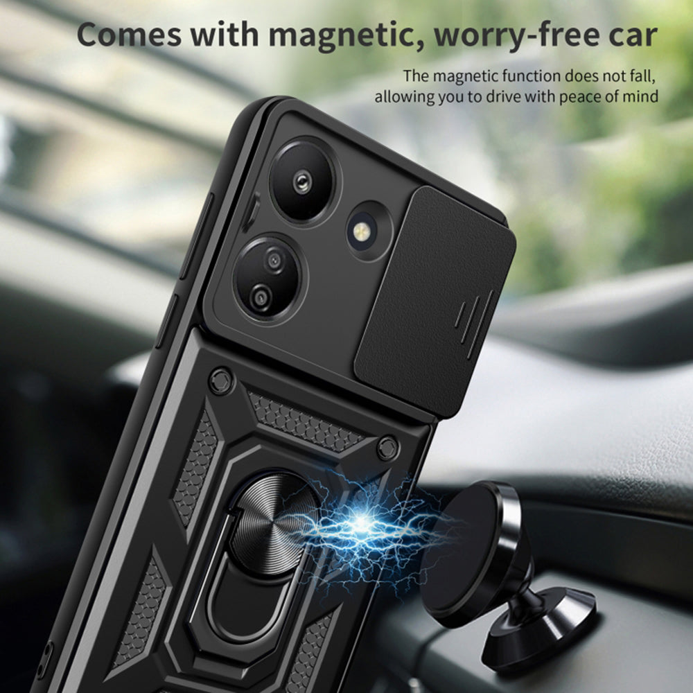 Custodia per Xiaomi Redmi 13C 5G, Techsuit, CamShield, Nera
