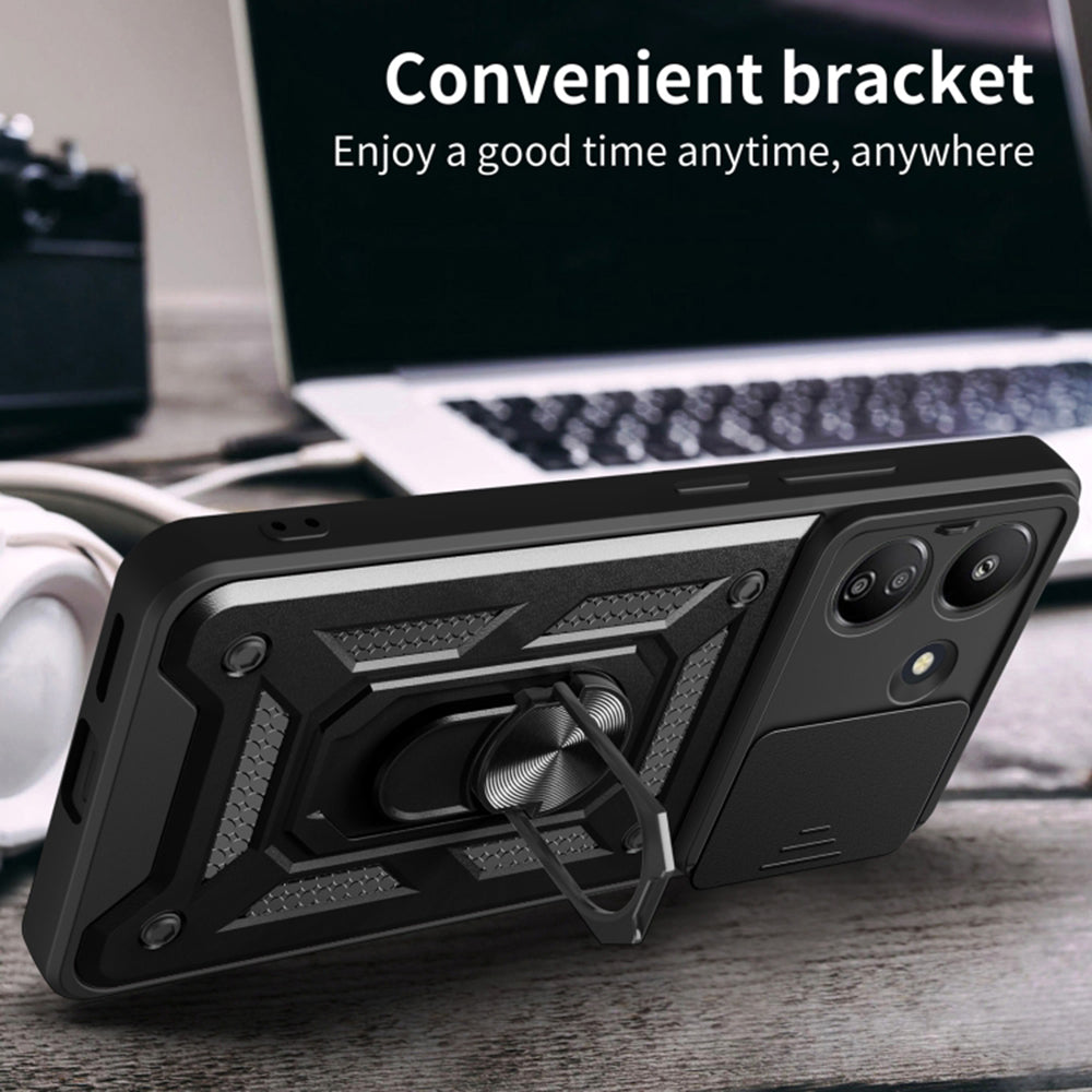 Custodia per Xiaomi Redmi 13C 5G, Techsuit, CamShield, Nera
