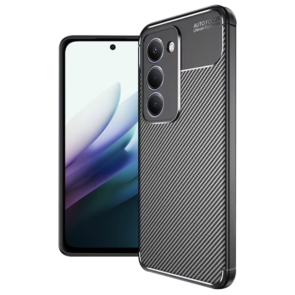 Custodia per Xiaomi Redmi 15 5G / 15 4G, Techsuit, CarbonFiber, Nera