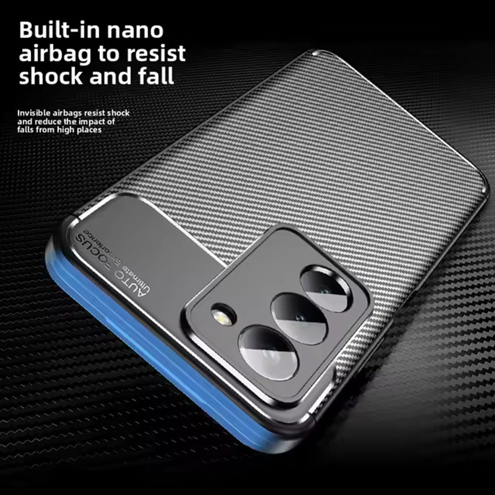 Custodia per Xiaomi Redmi 15 5G / 15 4G, Techsuit, CarbonFiber, Nera