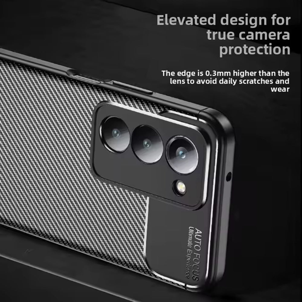 Custodia per Xiaomi Redmi 15 5G / 15 4G, Techsuit, CarbonFiber, Nera