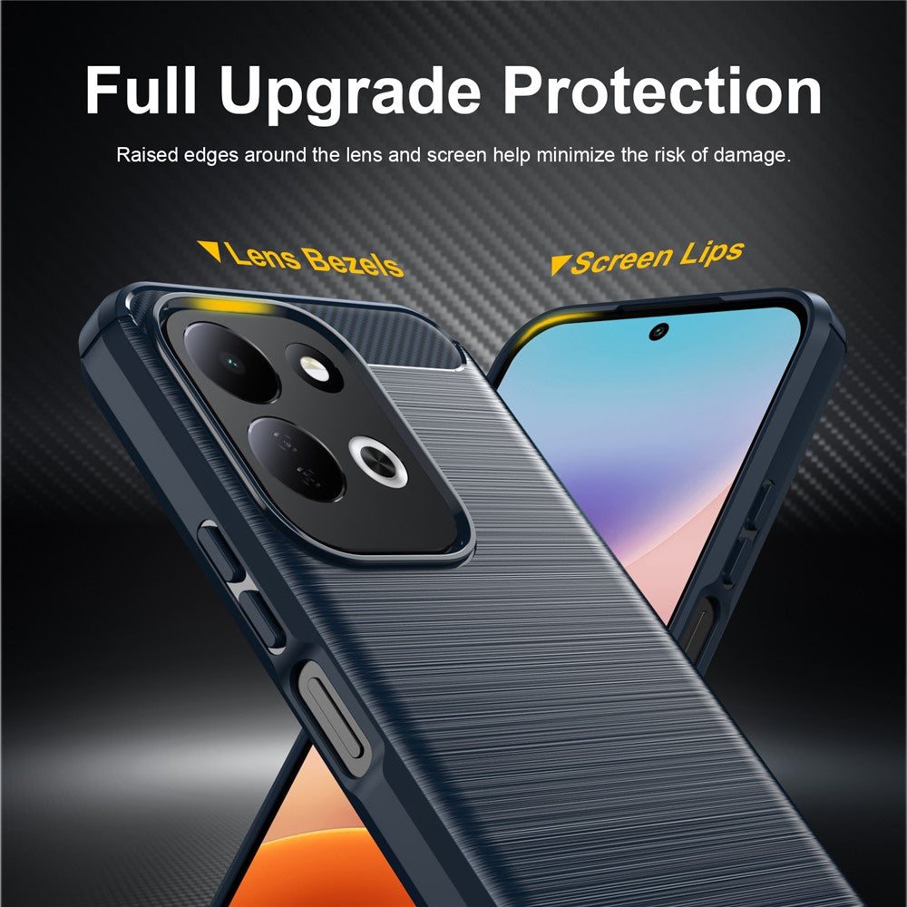 Custodia per Xiaomi Redmi 17 5G / 17 4G, Techsuit, Carbonio, Blu