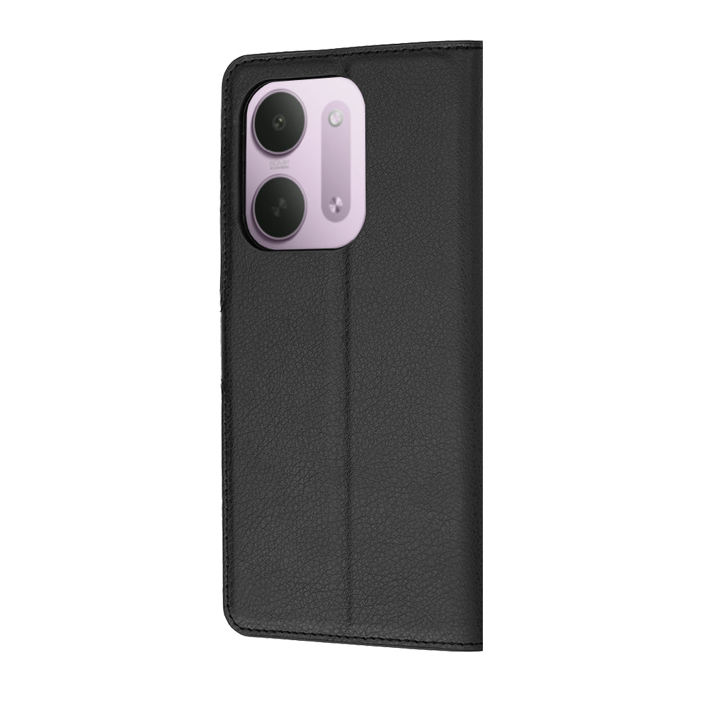 Custodia per Xiaomi Redmi 17C 5G, Techsuit, Leather Folio, Nera