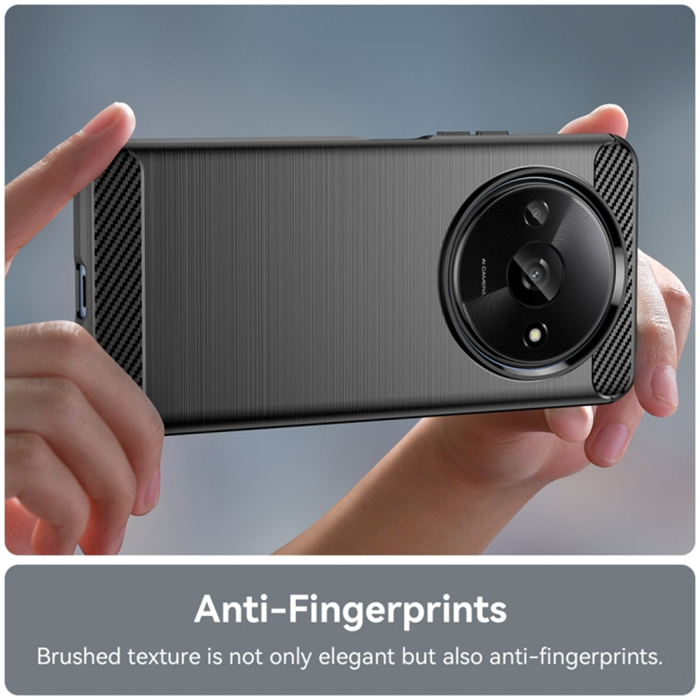 Custodia per Xiaomi Redmi A3x / A3, Techsuit, Carbonio, Nera