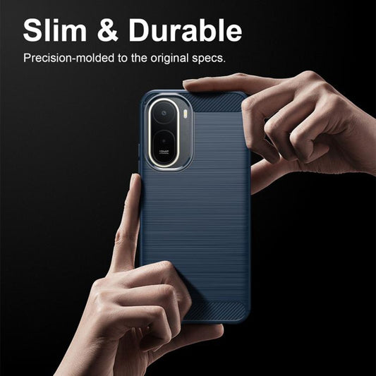 Custodia per Xiaomi Redmi A7 Pro 4G, Techsuit, Carbonio, Blu