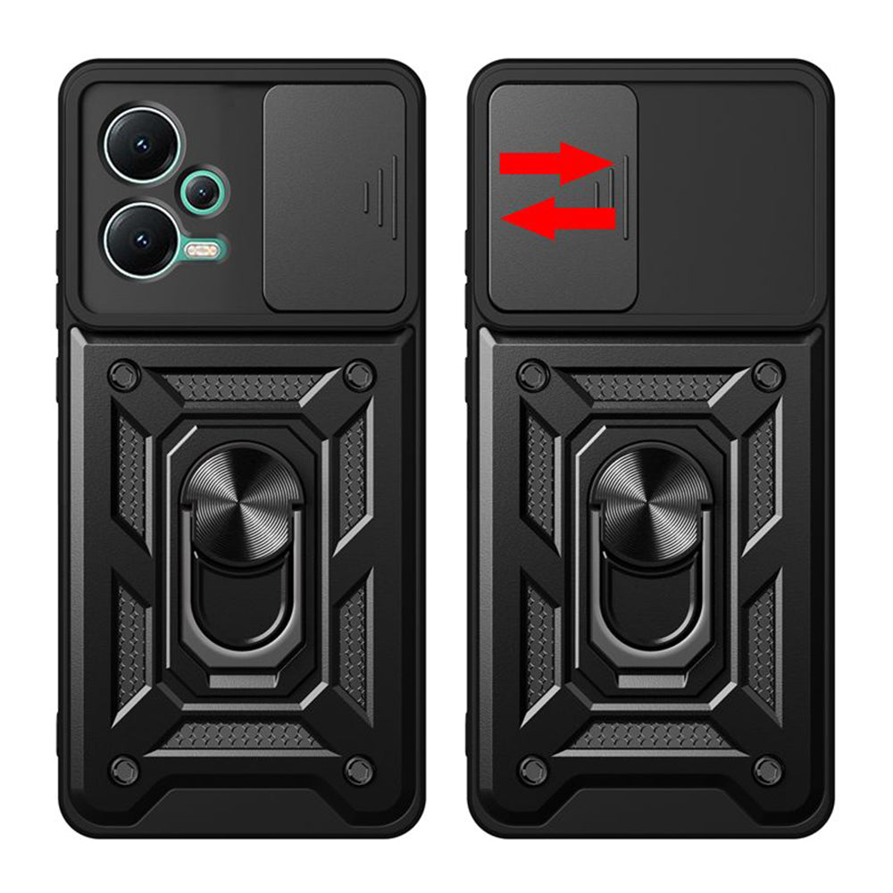 Custodia per Xiaomi Redmi Note 12 Pro+, Techsuit, CamShield, Nera