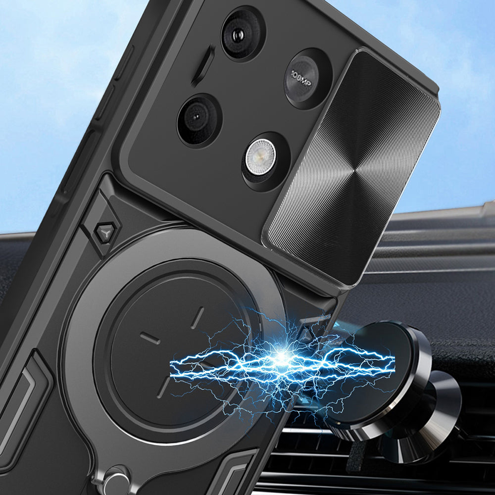 Custodia per Xiaomi Redmi Note 13 4G, Techsuit, CamGuard Pro, Nera