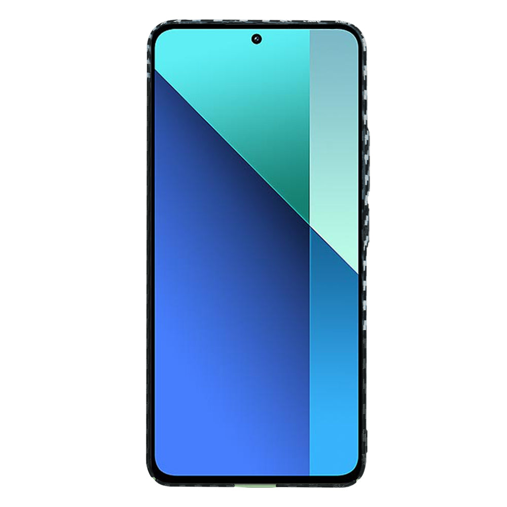 Custodia per Xiaomi Redmi Note 13 4G, Techsuit, Carbonite FiberShell, Nero Grigio