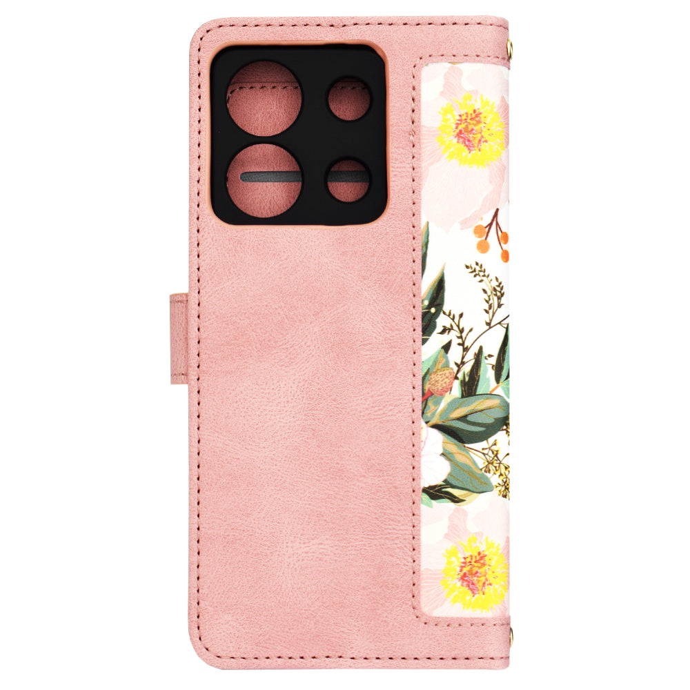 Custodia per Xiaomi Redmi Note 13 5G, Techsuit, FlipCraft, Rosa
