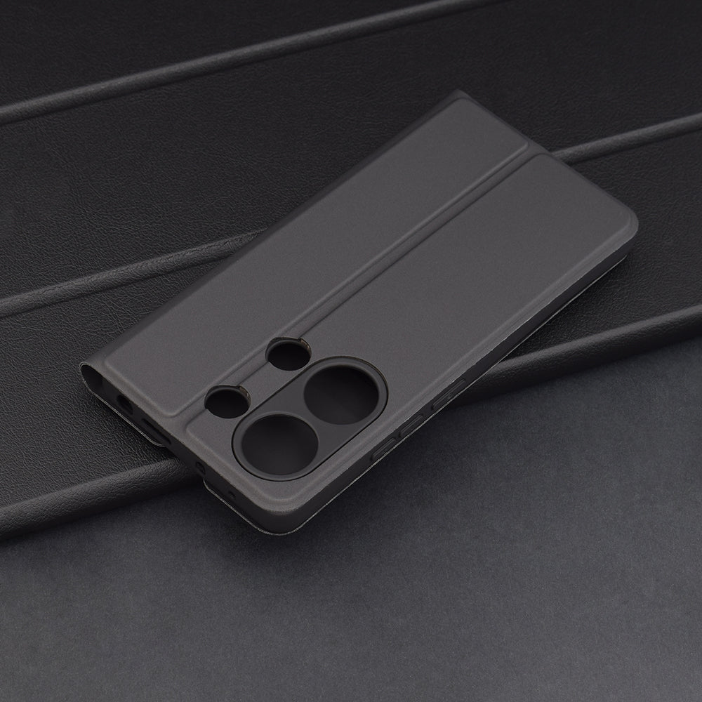 Custodia per Xiaomi Redmi Note 13 Pro 4G / Poco M6 Pro 4G, Techsuit, Magskin Book, Nera