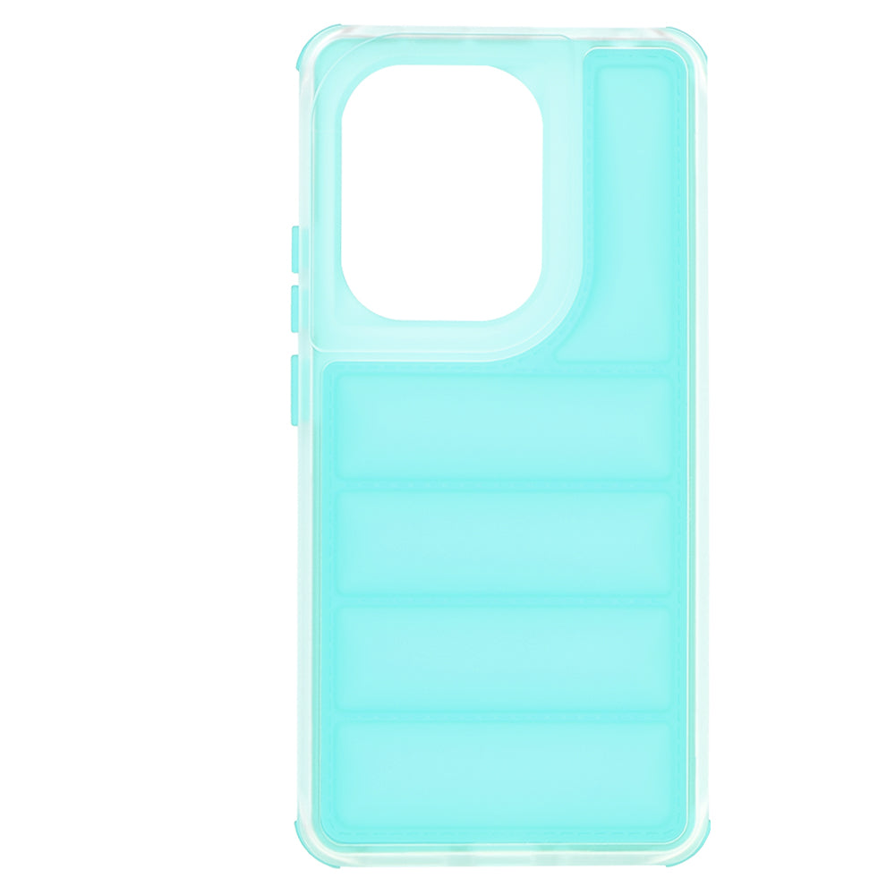 Custodia per Xiaomi Redmi Note 13 Pro 4G / Poco M6 Pro 4G, Techsuit, Wave Shield, Turchese