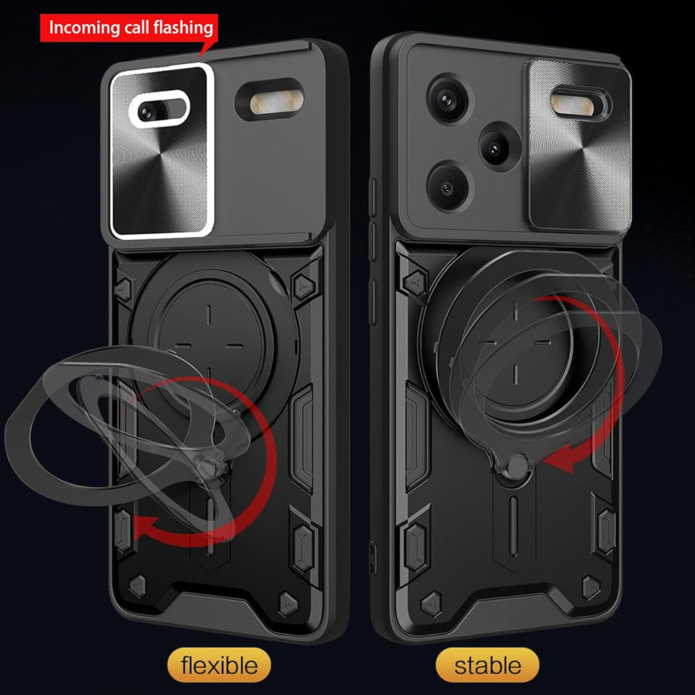 Custodia per Xiaomi Redmi Note 13 Pro+, Techsuit, CamGuard Pro, Nera