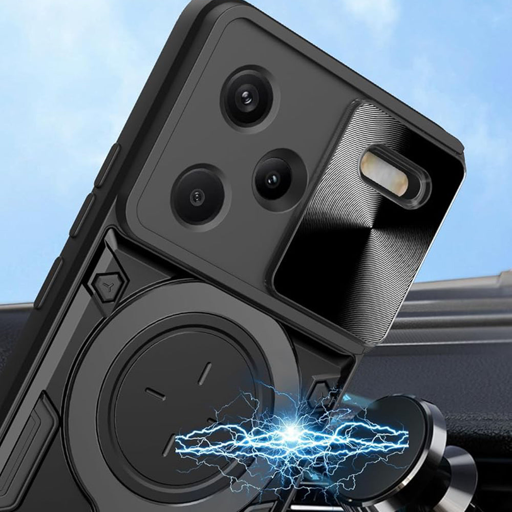 Custodia per Xiaomi Redmi Note 13 Pro+, Techsuit, CamGuard Pro, Nera