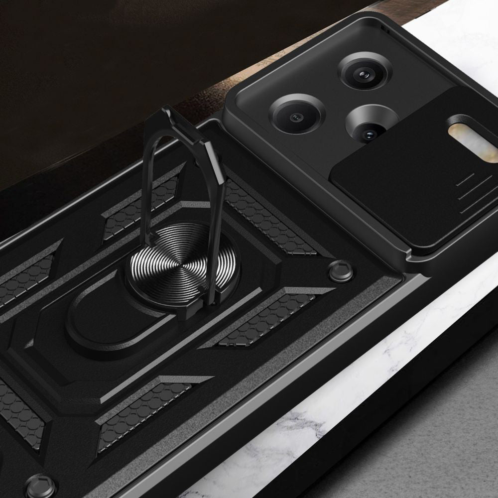 Custodia per Xiaomi Redmi Note 13 Pro+, Techsuit, CamShield, Nera
