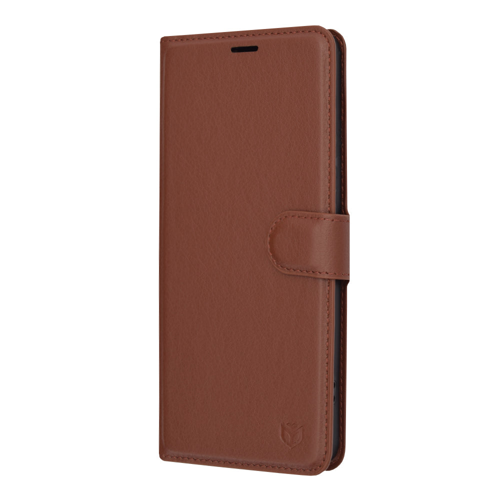 Custodia per Xiaomi Redmi Note 13 Pro+, Techsuit, Leather Folio, Marrone