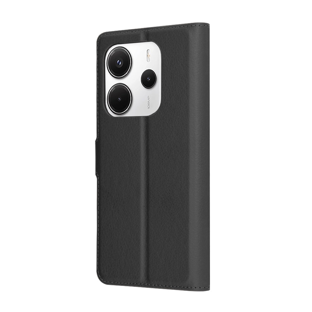 Custodia per Xiaomi Redmi Note 14 4G (Regionale), Techsuit, Leather Folio, Nera