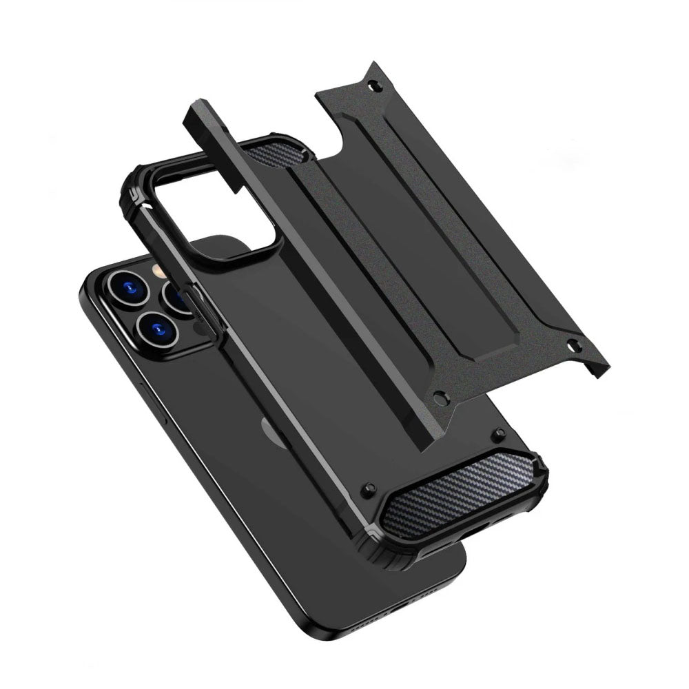 Custodia per Xiaomi Redmi Note 14 4G (Standard), Techsuit, Hybrid Armor, Nera