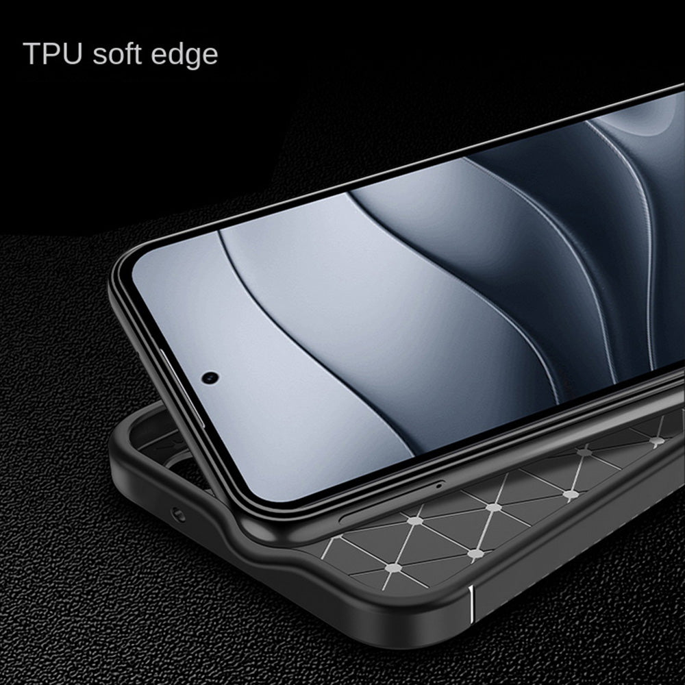 Custodia per Xiaomi Redmi Note 14 5G, Techsuit, CarbonFiber, Nera