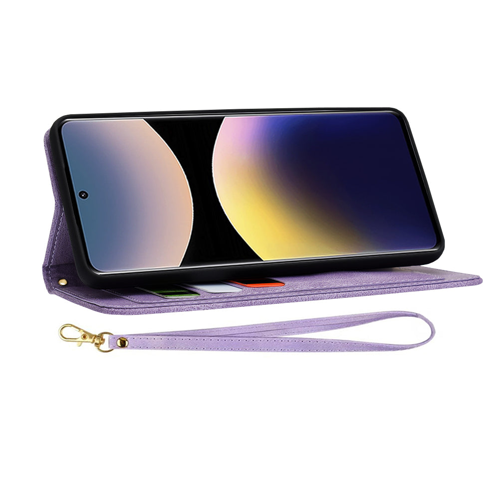 Custodia per Xiaomi Redmi Note 14 Pro 4G, Techsuit, FlipCraft, Viola