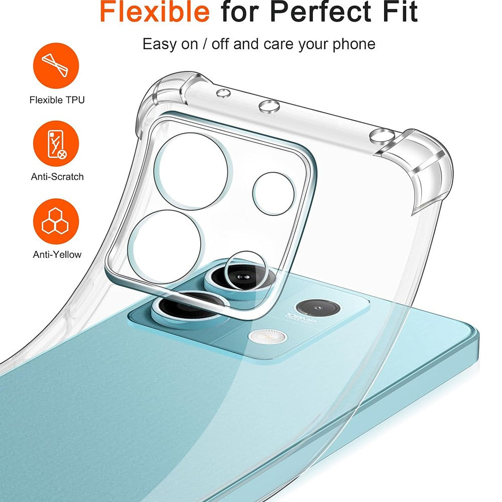 Custodia per Xiaomi Redmi Note 14S, Techsuit, Shockproof Clear, Trasparente