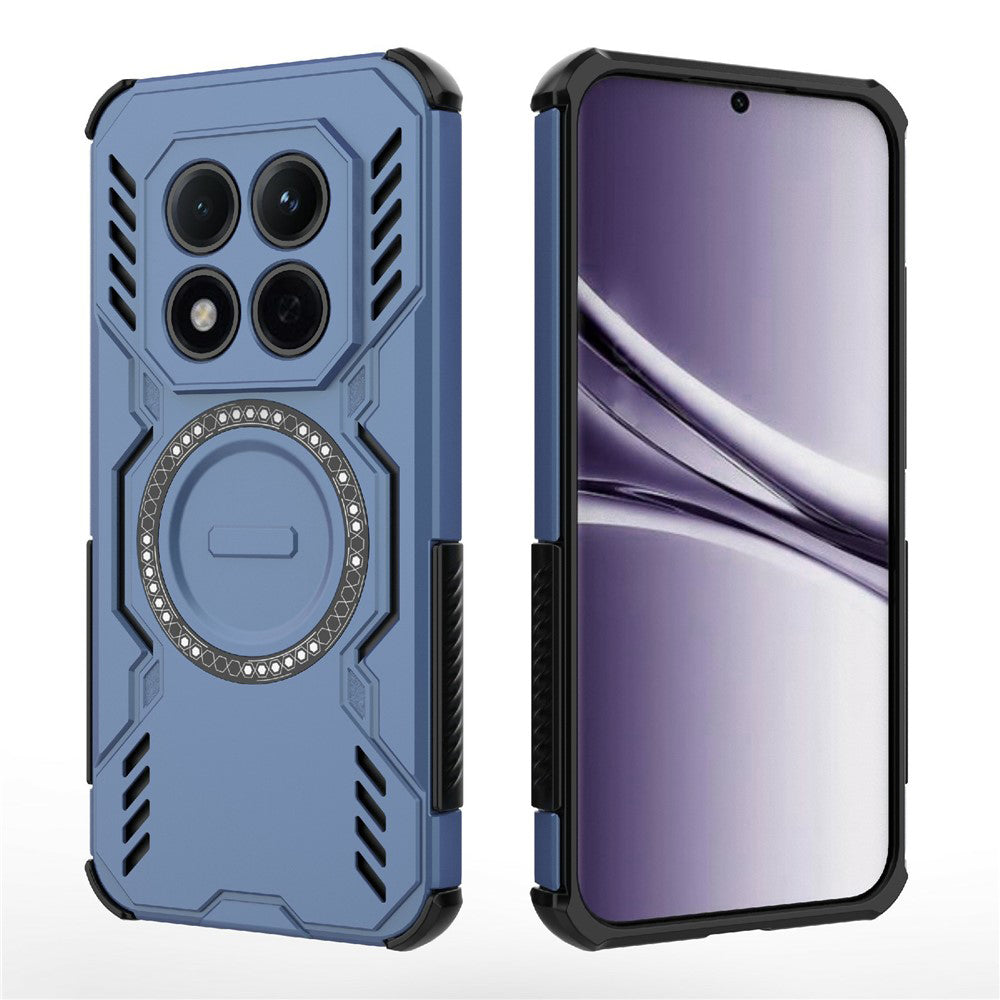 Custodia MagSafe per Xiaomi Redmi Note 15 Pro 4G, Techsuit, ArmorMag, Blu