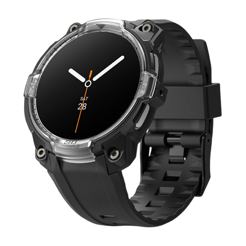 Custodia Ringke Rugged Gear per Samsung Galaxy Watch8 44mm, Nera Trasparente