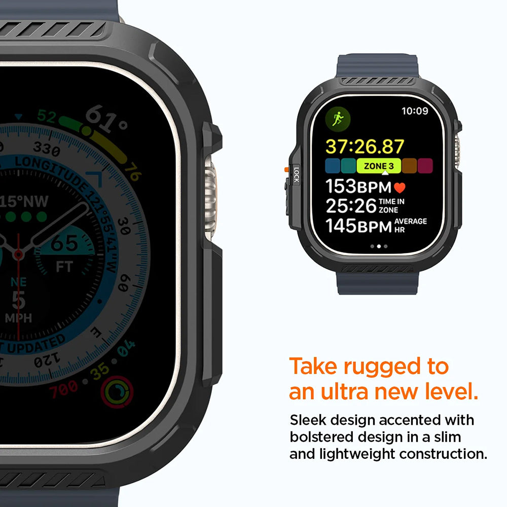 Custodia Spigen Lock Fit per Apple Watch Ultra Series, Nera Opaca ACS06208