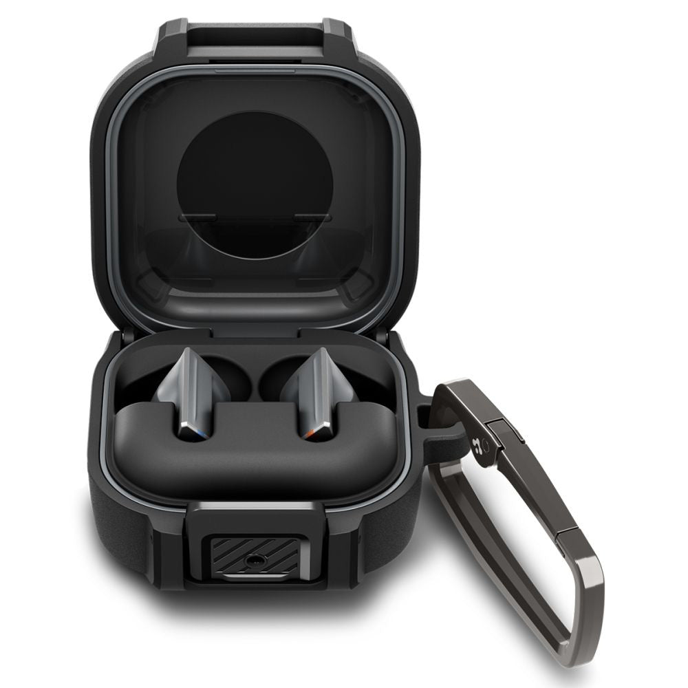Custodia Spigen Lock Fit per Samsung Galaxy Buds4 / Buds4 Pro, Nera Opaca ACS11202