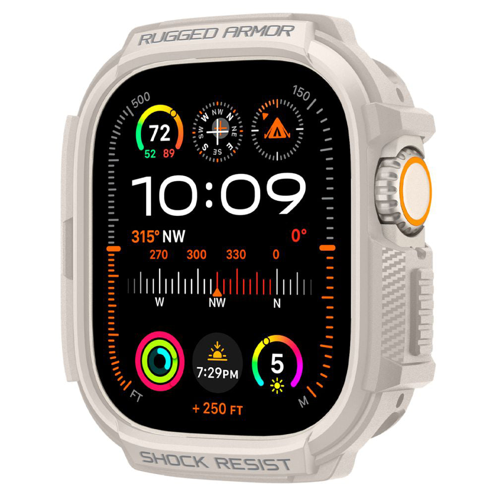 Custodia Spigen Rugged Armor per Apple Watch Ultra Series, Beige ACS07381