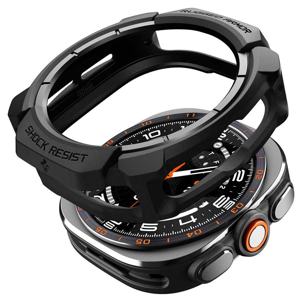 Custodia Spigen Rugged Armor per Samsung Galaxy Watch Ultra2, Nera Opaca ACS11611