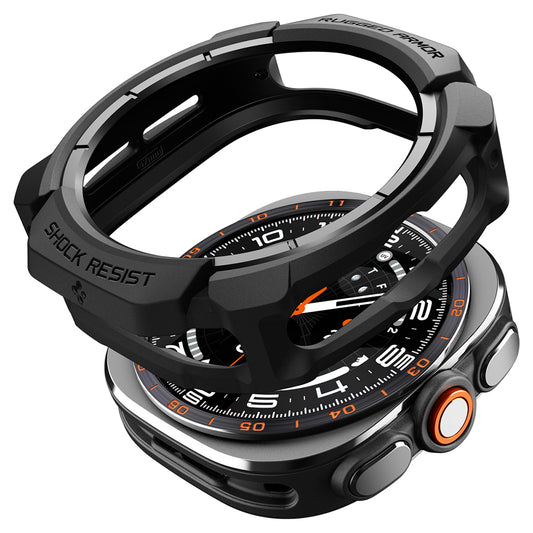 Custodia Spigen Rugged Armor per Samsung Galaxy Watch Ultra2, Nera Opaca ACS11611