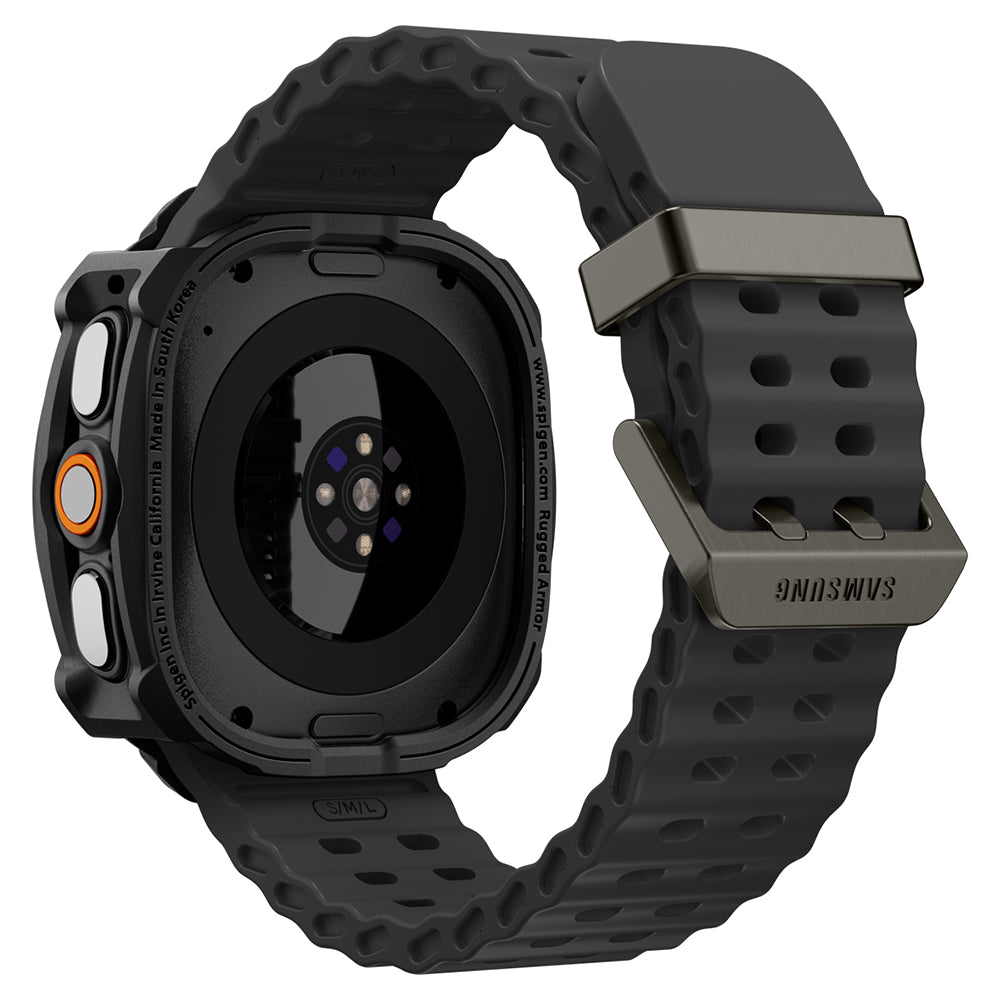 Custodia Spigen Rugged Armor per Samsung Galaxy Watch Ultra2, Nera Opaca ACS11611