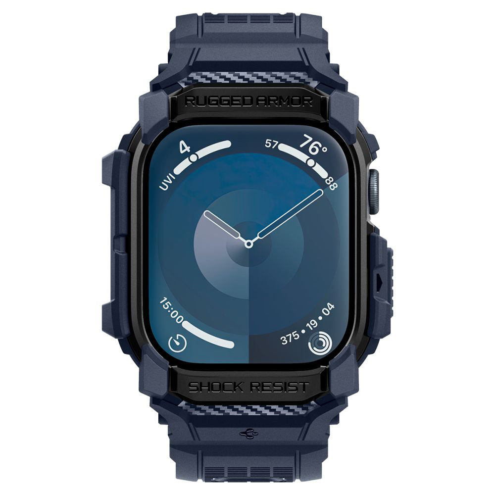 Custodia Spigen Rugged Armor Pro per Apple Watch Series 10 / 11 46mm, Blu Navy