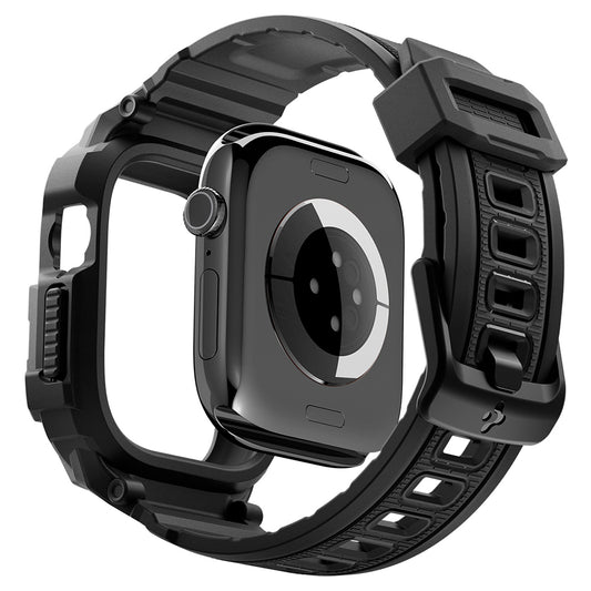 Custodia Spigen Rugged Armor Pro per Apple Watch Series 12 42mm, Nero Opaco ACS11883