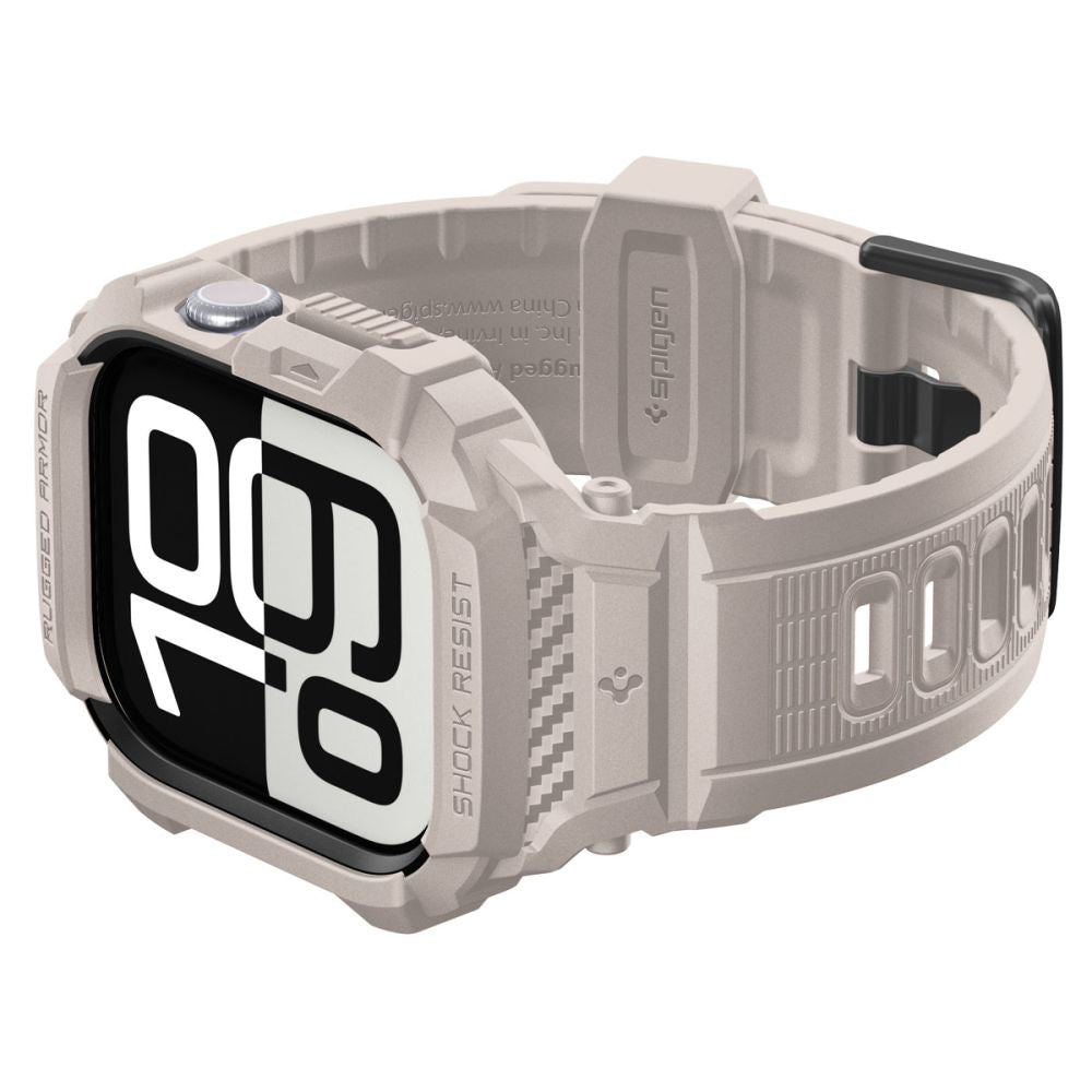 Custodia Spigen Rugged Armor Pro V2 per Apple Watch Series 10 / 11 46mm, Beige ACS10506