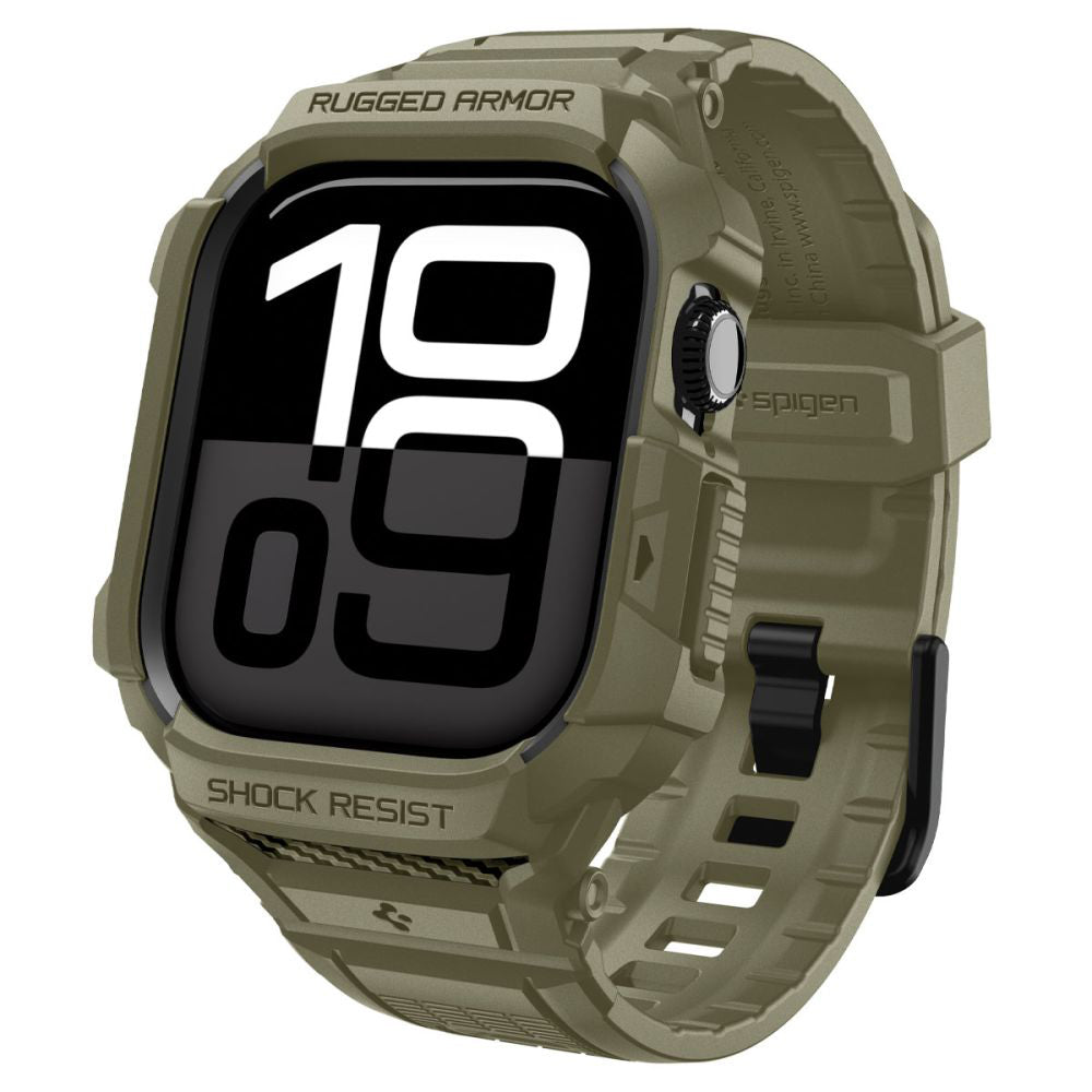 Custodia Spigen Rugged Armor Pro V2 per Apple Watch Series 10 / 11 46mm, Kaki