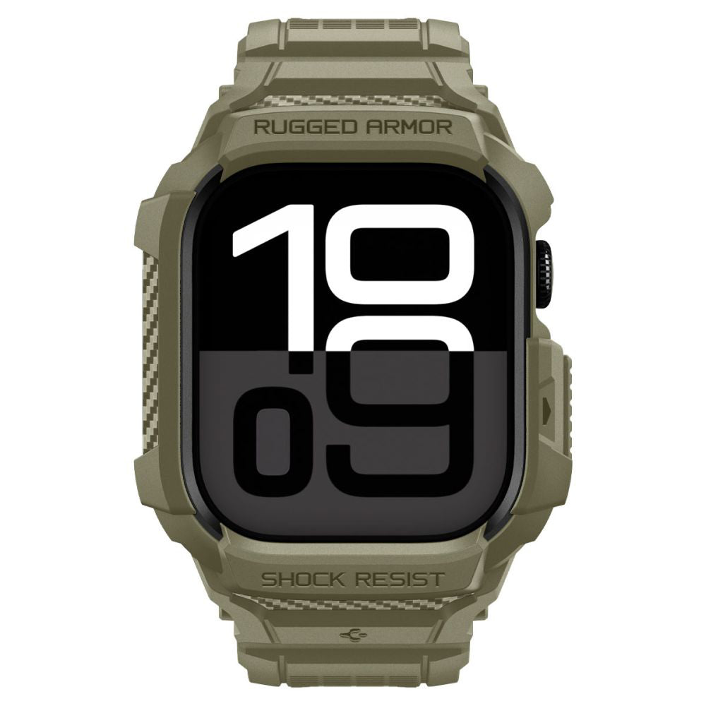 Custodia Spigen Rugged Armor Pro V2 per Apple Watch Series 10 / 11 46mm, Kaki