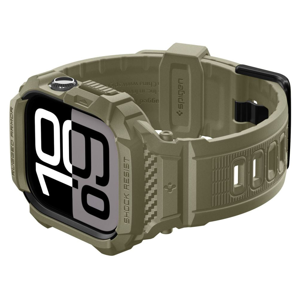 Custodia Spigen Rugged Armor Pro V2 per Apple Watch Series 10 / 11 46mm, Kaki