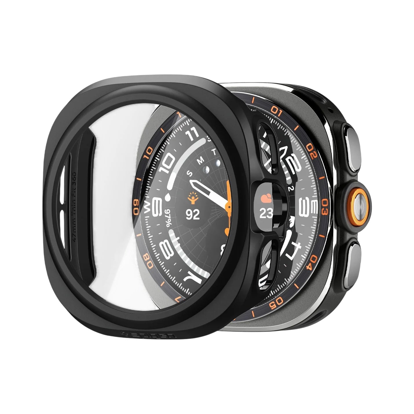 Custodia Spigen Thin Fit 360 per Samsung Galaxy Watch Ultra2, Nera ACS11609